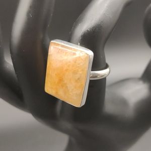 Semi Precious Stone Silver ring